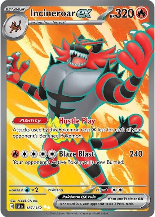 Incineroar ex (187/162) [Scarlet & Violet: Temporal Forces] | Chromatic Games