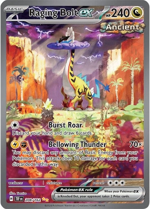 Raging Bolt ex (208/162) [Scarlet & Violet: Temporal Forces] | Chromatic Games