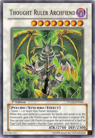 Thought Ruler Archfiend [TDGS-EN044] Ultra Rare | Chromatic Games
