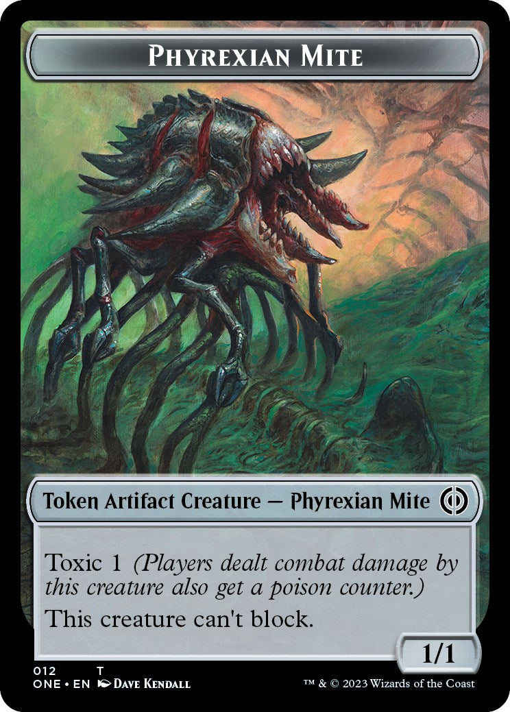 Phyrexian Mite (012) // Phyrexian Beast Double-Sided Token [Phyrexia: All Will Be One Tokens] | Chromatic Games