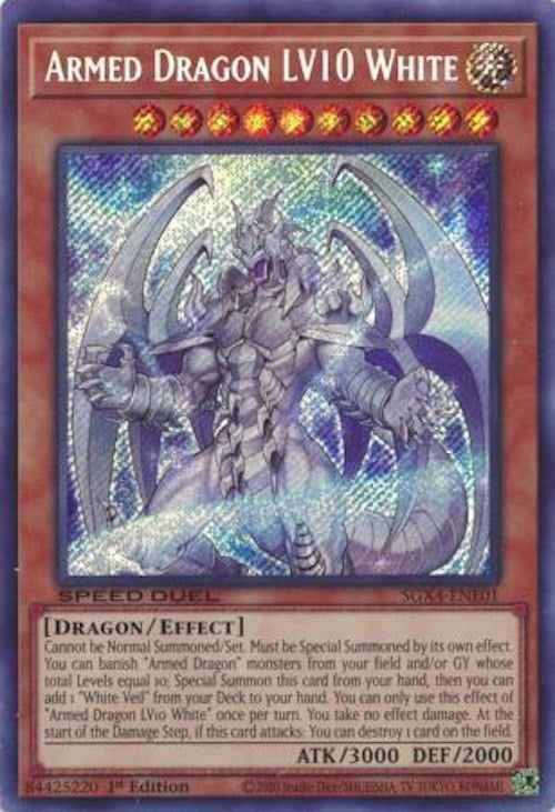 Armed Dragon LV10 White (Secret Rare) [SGX4-ENE01] Secret Rare | Chromatic Games