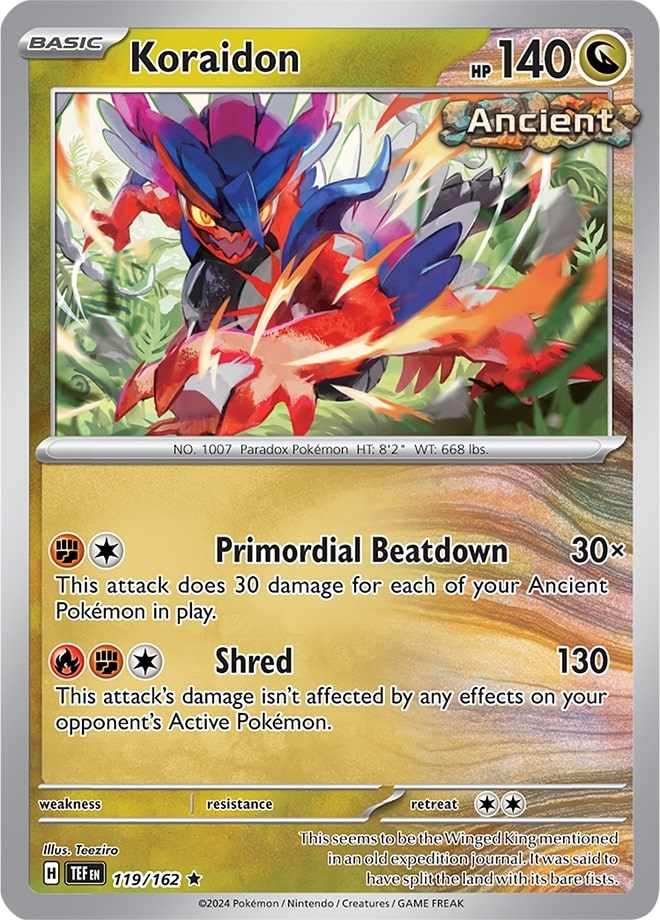 Koraidon (119/162) (Theme Deck Exclusive) [Scarlet & Violet: Temporal Forces] | Chromatic Games