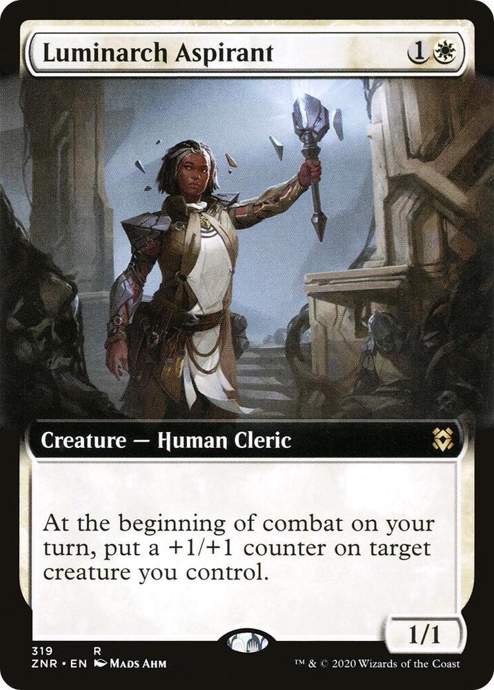 Luminarch Aspirant 319/280 (Zendikar Rising)  - Extended Art | Chromatic Games