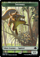 Zombie // Squirrel Double-Sided Token [Dominaria Remastered Tokens] | Chromatic Games