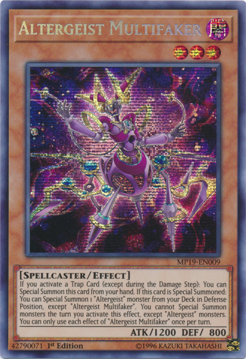 Altergeist Multifaker [MP19-EN009] Prismatic Secret Rare | Chromatic Games