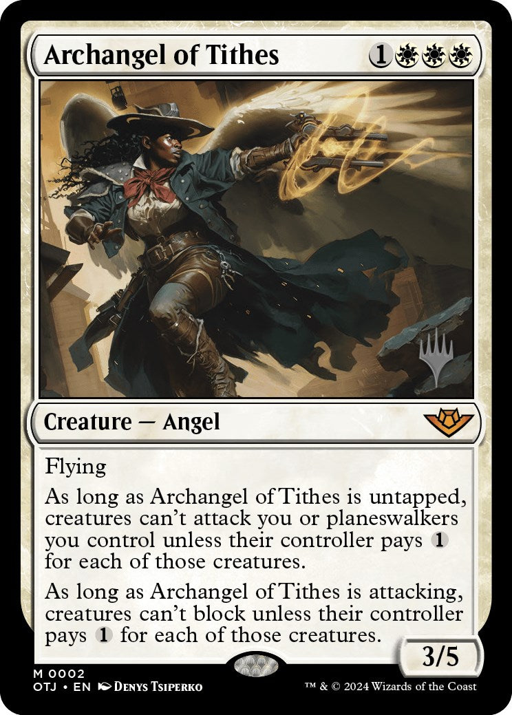 Archangel of Tithes (Promo Pack) [Outlaws of Thunder Junction Promos] | Chromatic Games