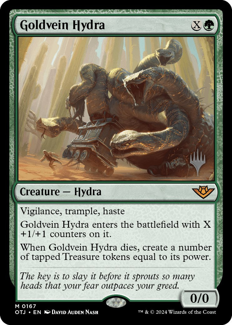 Goldvein Hydra (Promo Pack) [Outlaws of Thunder Junction Promos] | Chromatic Games