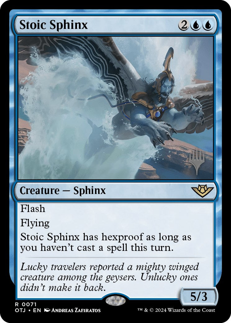 Stoic Sphinx (Promo Pack) [Outlaws of Thunder Junction Promos] | Chromatic Games