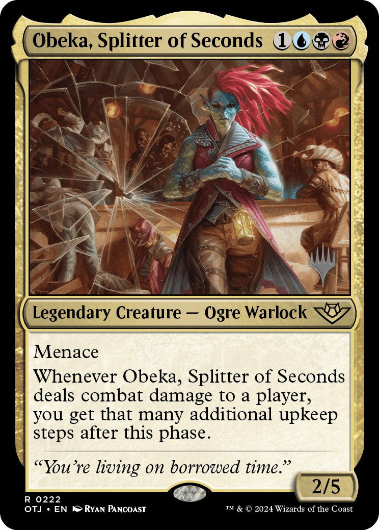 Obeka, Splitter of Seconds (Promo Pack) [Outlaws of Thunder Junction Promos] | Chromatic Games