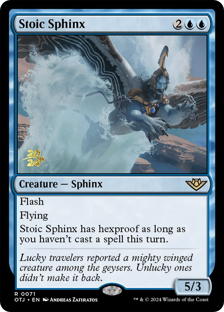 Stoic Sphinx [Outlaws of Thunder Junction Prerelease Promos] | Chromatic Games