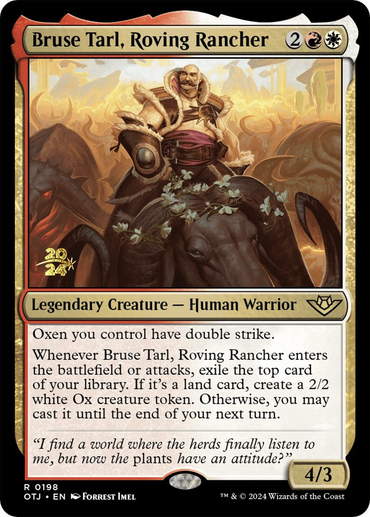 Bruse Tarl, Roving Rancher [Outlaws of Thunder Junction Prerelease Promos] | Chromatic Games