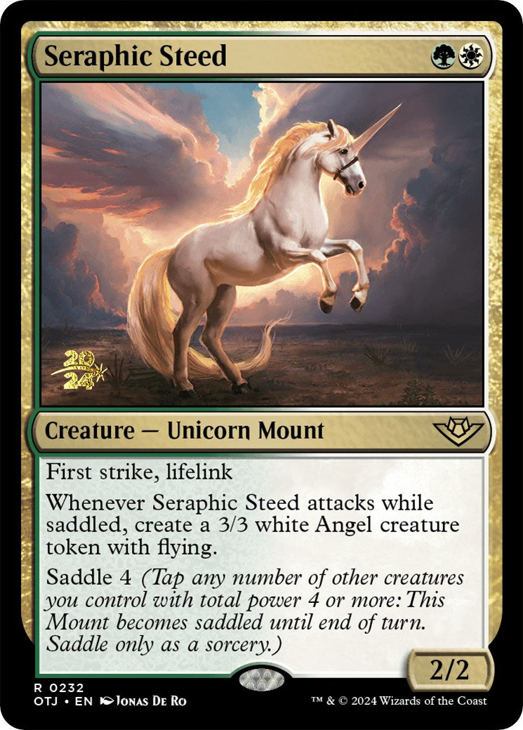 Seraphic Steed [Outlaws of Thunder Junction Prerelease Promos] | Chromatic Games