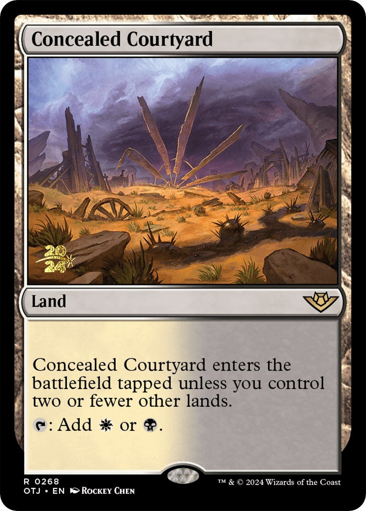 Concealed Courtyard (OTJ) [Outlaws of Thunder Junction Prerelease Promos] | Chromatic Games