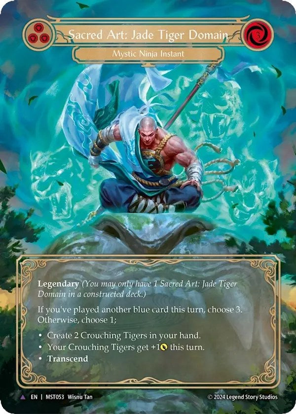 Sacred Art: Jade Tiger Domain (Marvel) [MST053] (Part the Mistveil)  Cold Foil | Chromatic Games