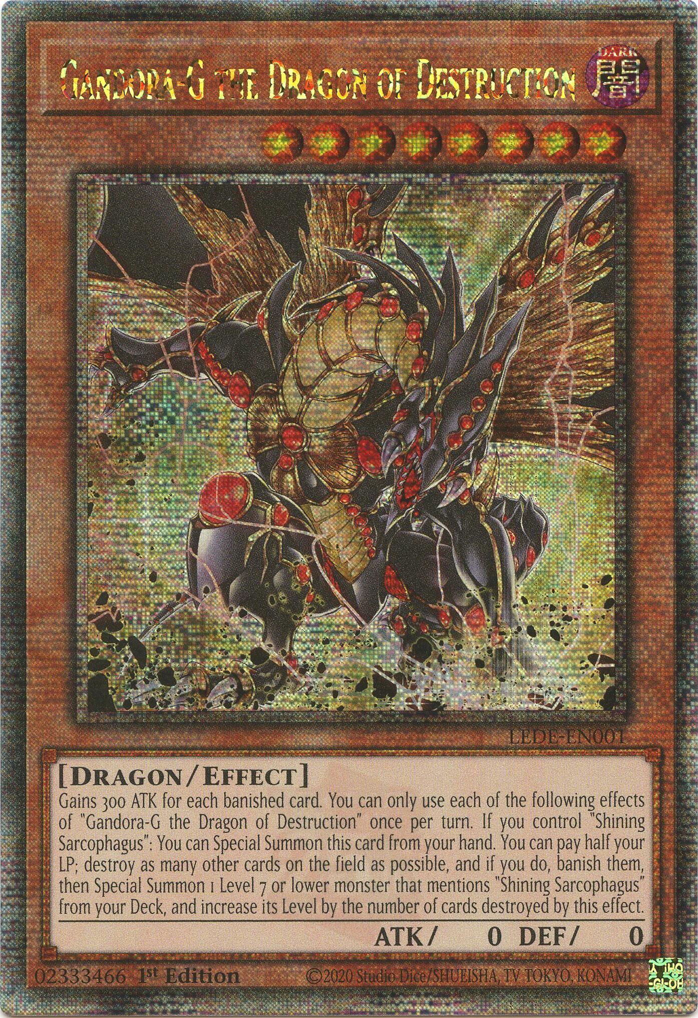 Gandora-G the Dragon of Destruction [LEDE-EN001] Quarter Century Secret Rare | Chromatic Games