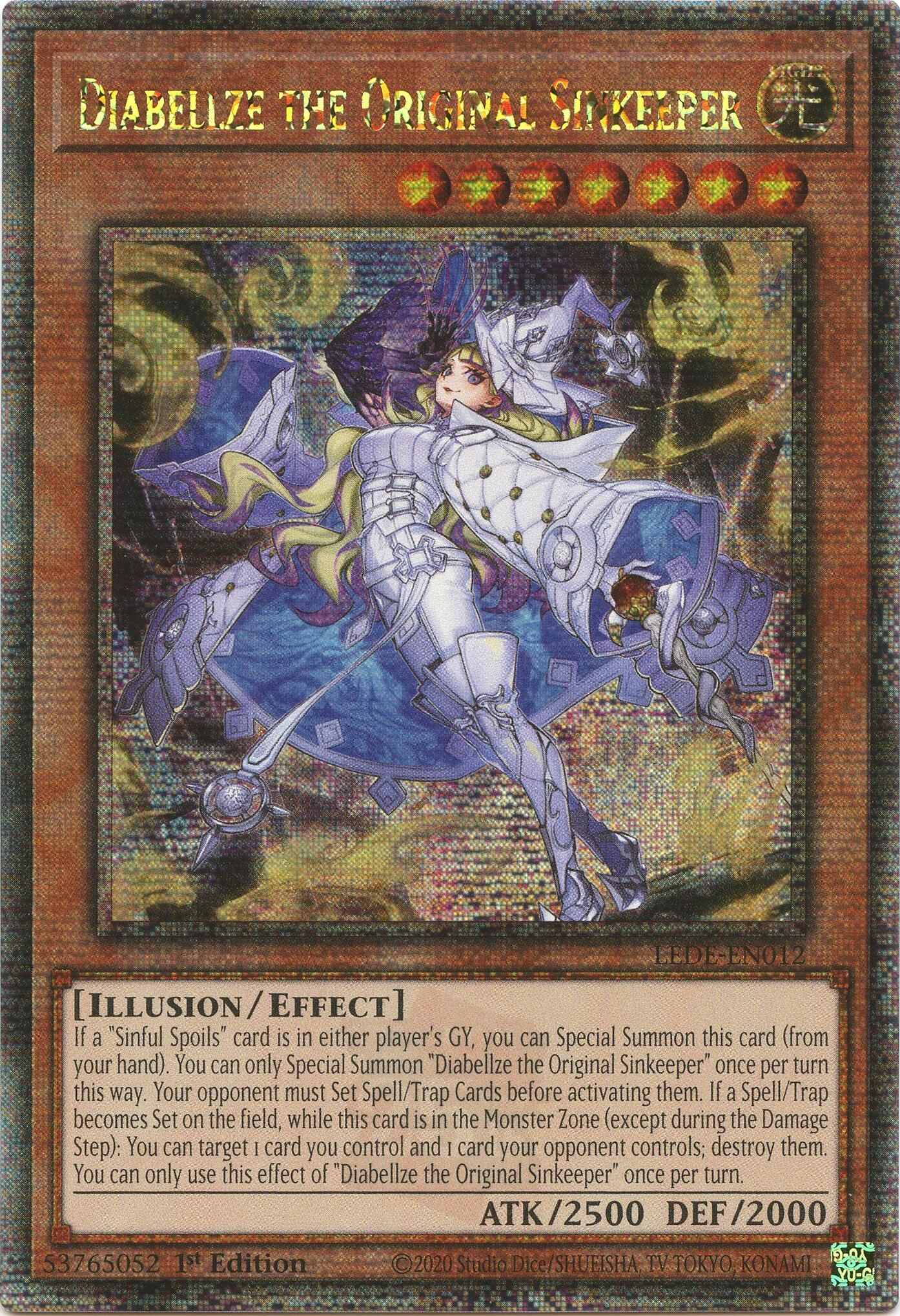 Diabellze the Original Sinkeeper [LEDE-EN012] Quarter Century Secret Rare | Chromatic Games