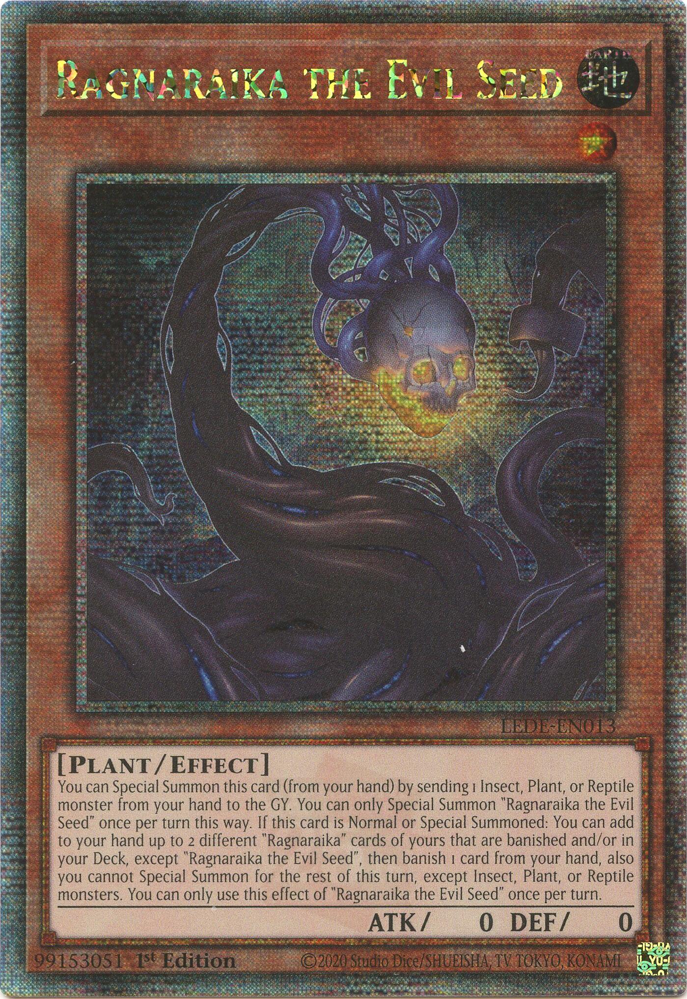 Ragnaraika the Evil Seed [LEDE-EN013] Quarter Century Secret Rare | Chromatic Games