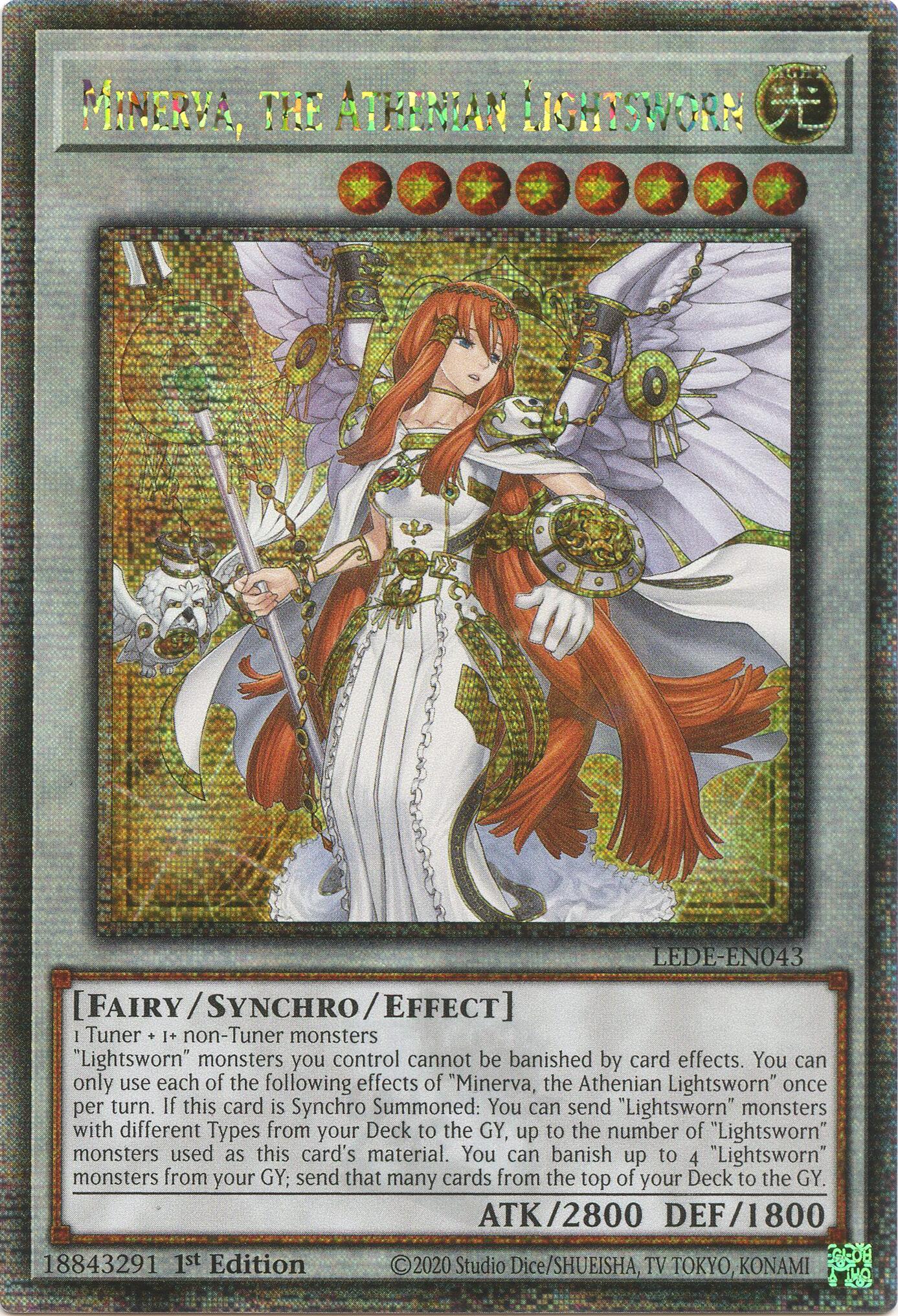 Minerva, the Athenian Lightsworn (Quarter Century Secret Rare) [LEDE-EN043] Quarter Century Secret Rare | Chromatic Games