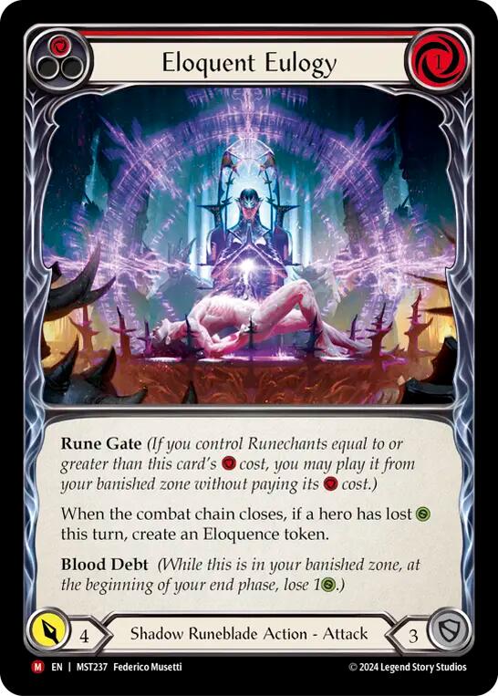 Eloquent Eulogy [MST237] (Part the Mistveil)  Rainbow Foil | Chromatic Games