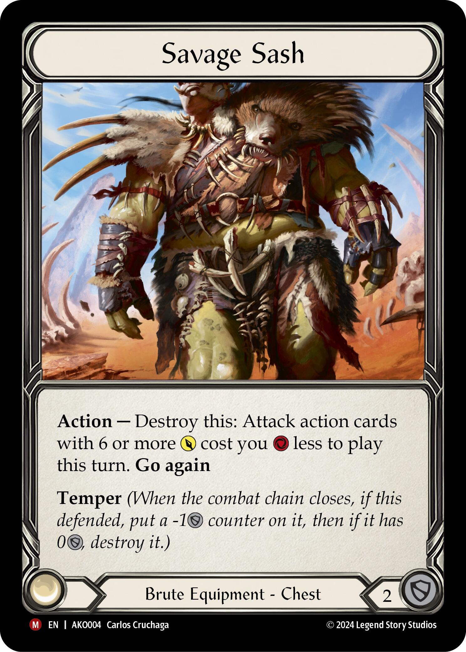 Savage Sash [AKO004] (Armory Deck: Kayo)  Rainbow Foil | Chromatic Games
