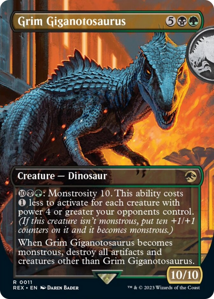 Grim Giganotosaurus (Borderless) [Jurassic World Collection] | Chromatic Games