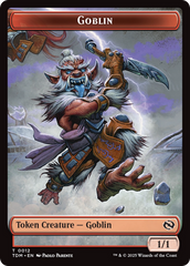 Goblin // Warrior Double-Sided Token [Tarkir: Dragonstorm Tokens] | Chromatic Games