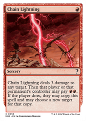 Chain Lightning (White Border) [Mystery Booster 2] | Chromatic Games