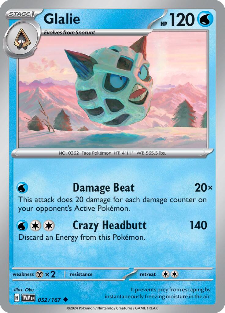 Glalie (052/167) [Scarlet & Violet: Twilight Masquerade] | Chromatic Games