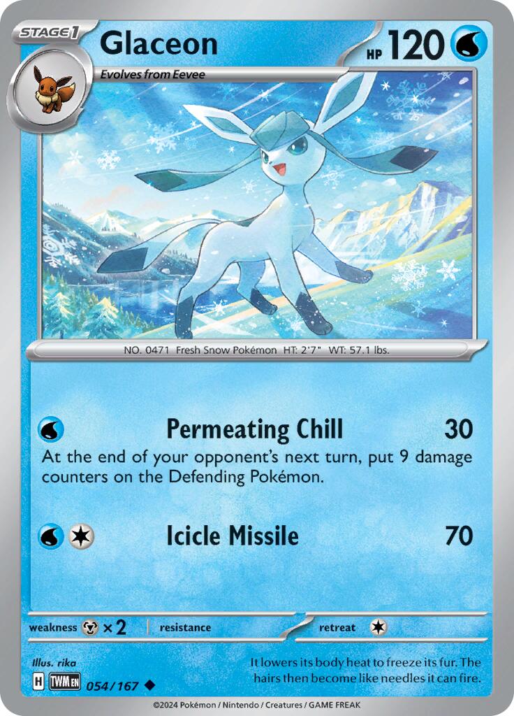 Glaceon (054/167) [Scarlet & Violet: Twilight Masquerade] | Chromatic Games