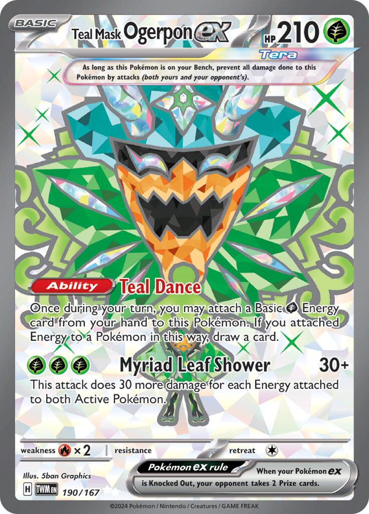 Teal Mask Ogerpon ex (190/167) [Scarlet & Violet: Twilight Masquerade] | Chromatic Games