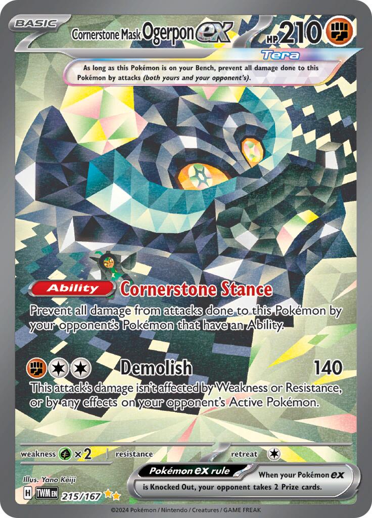 Cornerstone Mask Ogerpon ex (215/167) [Scarlet & Violet: Twilight Masquerade] | Chromatic Games