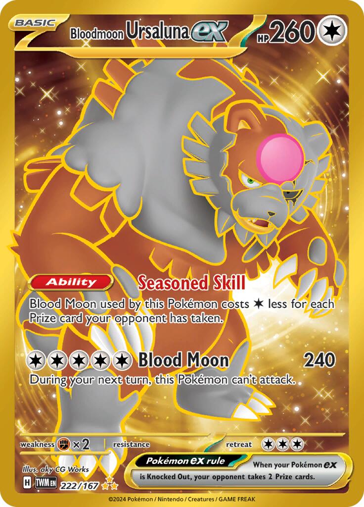 Bloodmoon Ursaluna ex (222/167) [Scarlet & Violet: Twilight Masquerade] | Chromatic Games