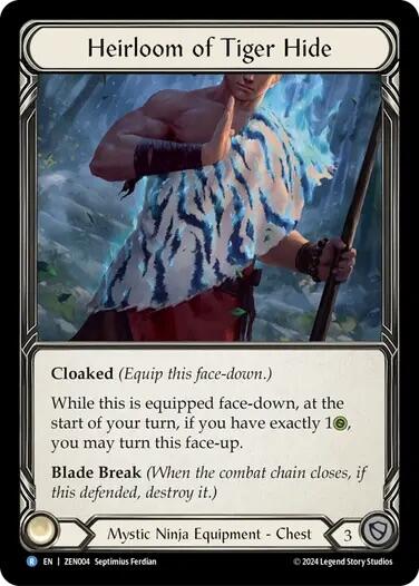 Heirloom of Tiger Hide [ZEN004] (Part the Mistveil Zen Blitz Deck) | Chromatic Games