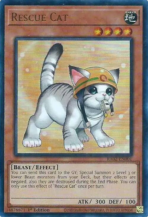 Rescue Cat (Alternate Art) (UR) [RA02-EN001] Ultra Rare | Chromatic Games