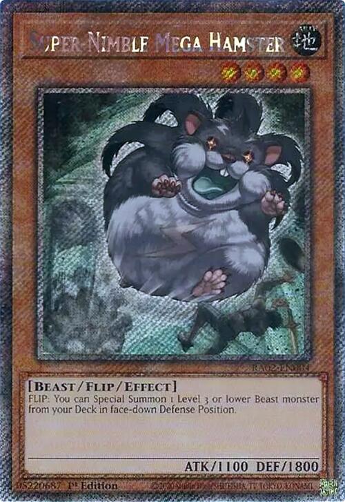 Super-Nimble Mega Hamster (Platinum Secret Rare) [RA02-EN004] Platinum Secret Rare | Chromatic Games