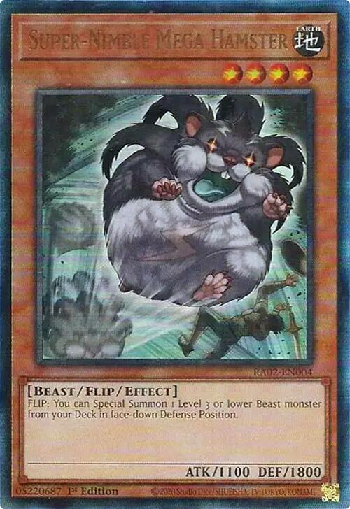 Super-Nimble Mega Hamster (PUR) [RA02-EN004] Prismatic Ultimate Rare | Chromatic Games