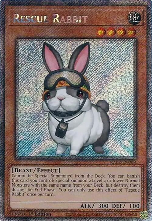 Rescue Rabbit (Platinum Secret Rare) [RA02-EN008] Platinum Secret Rare | Chromatic Games