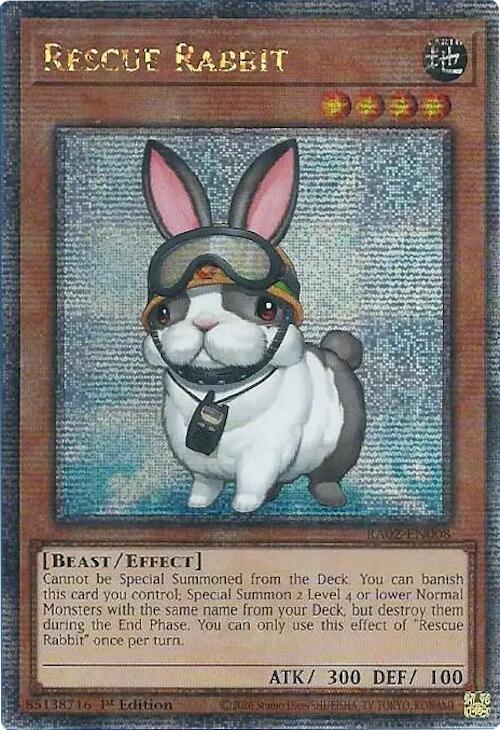 Rescue Rabbit (Quarter Century Secret Rare) [RA02-EN008] Quarter Century Secret Rare | Chromatic Games