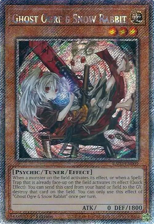 Ghost Ogre & Snow Rabbit (Alternate Art) (Platinum Secret Rare) [RA02-EN009] Platinum Secret Rare | Chromatic Games