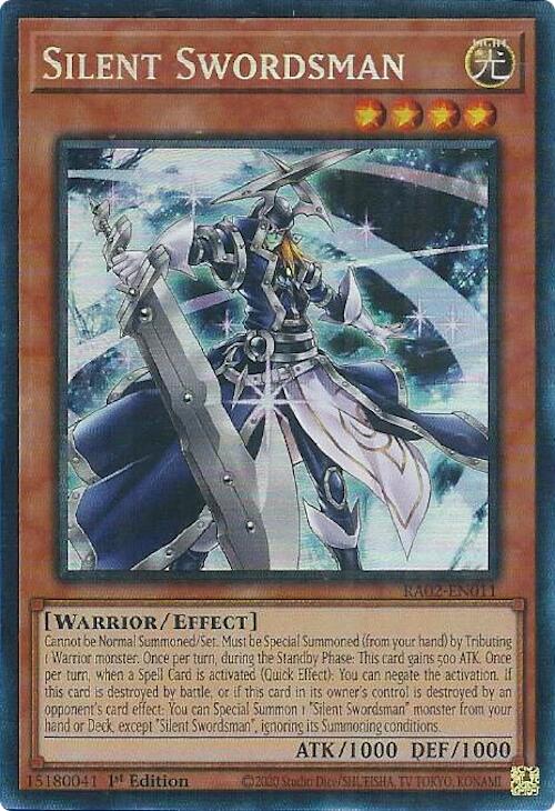 Silent Swordsman (PCR) [RA02-EN011] Prismatic Collector's Rare | Chromatic Games