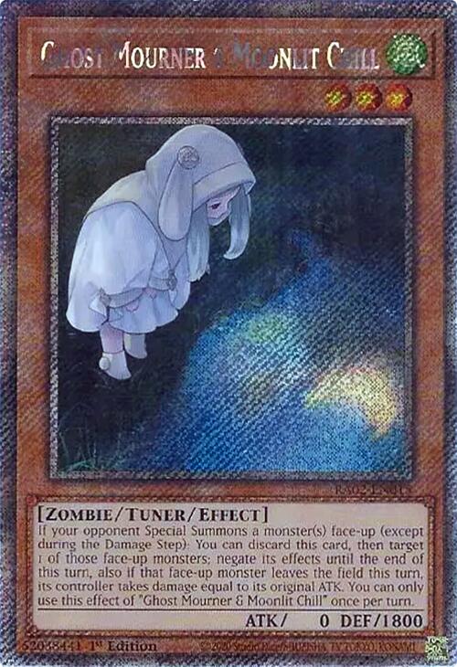 Ghost Mourner & Moonlit Chill (Alternate Art) (Platinum Secret Rare) [RA02-EN015] Platinum Secret Rare | Chromatic Games