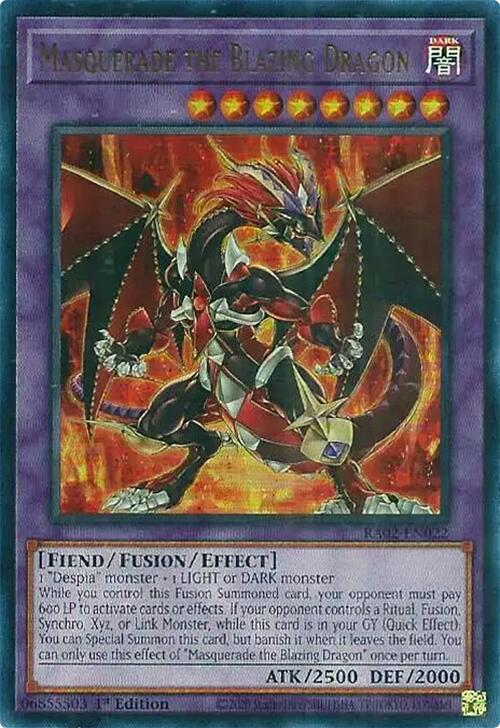 Masquerade the Blazing Dragon (UR) [RA02-EN022] Ultra Rare | Chromatic Games