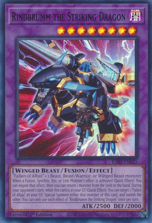 Rindbrumm the Striking Dragon [RA02-EN025] Super Rare | Chromatic Games