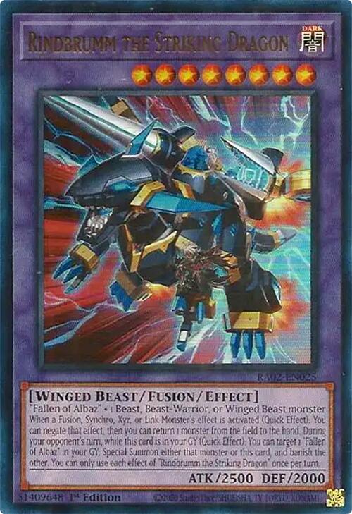Rindbrumm the Striking Dragon (UR) [RA02-EN025] Ultra Rare | Chromatic Games