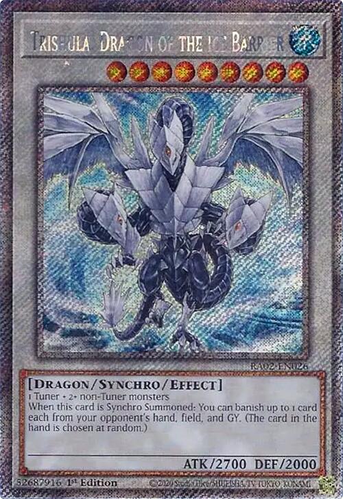 Trishula, Dragon of the Ice Barrier (Platinum Secret Rare) [RA02-EN026] Platinum Secret Rare | Chromatic Games