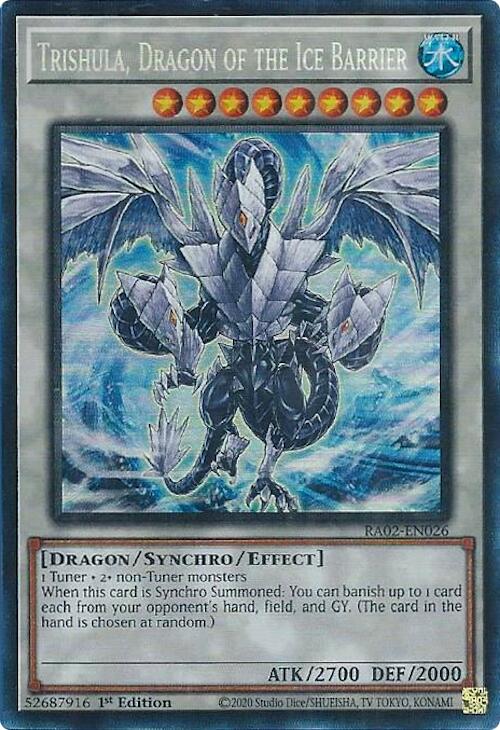 Trishula, Dragon of the Ice Barrier (PCR) [RA02-EN026] Prismatic Collector's Rare | Chromatic Games