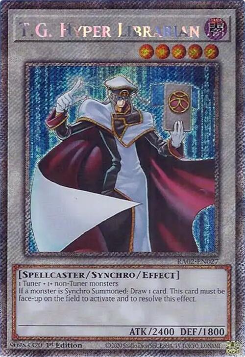 T.G. Hyper Librarian (Platinum Secret Rare) [RA02-EN027] Platinum Secret Rare | Chromatic Games