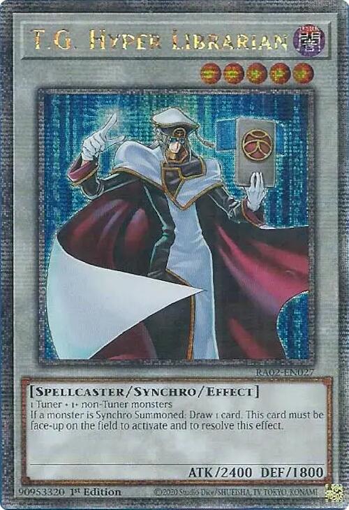 T.G. Hyper Librarian (Quarter Century Secret Rare) [RA02-EN027] Quarter Century Secret Rare | Chromatic Games