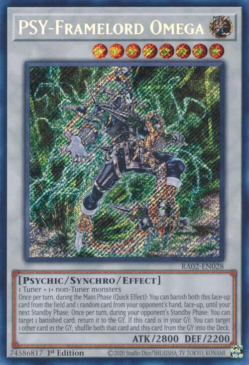 PSY-Framelord Omega (Secret Rare) [RA02-EN028] Secret Rare | Chromatic Games