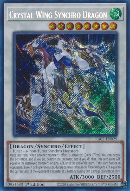 Crystal Wing Synchro Dragon (Secret Rare) [RA02-EN029] Secret Rare | Chromatic Games